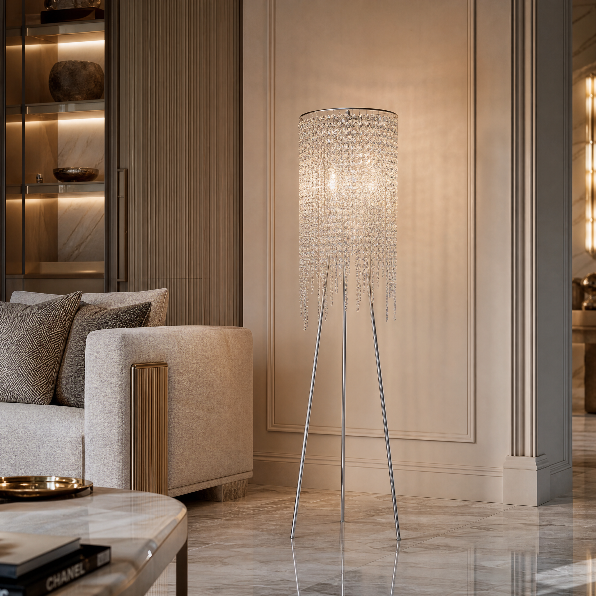 Varsovia Luxury Floor Lamp luxury residential lifestyle image by VORELLI