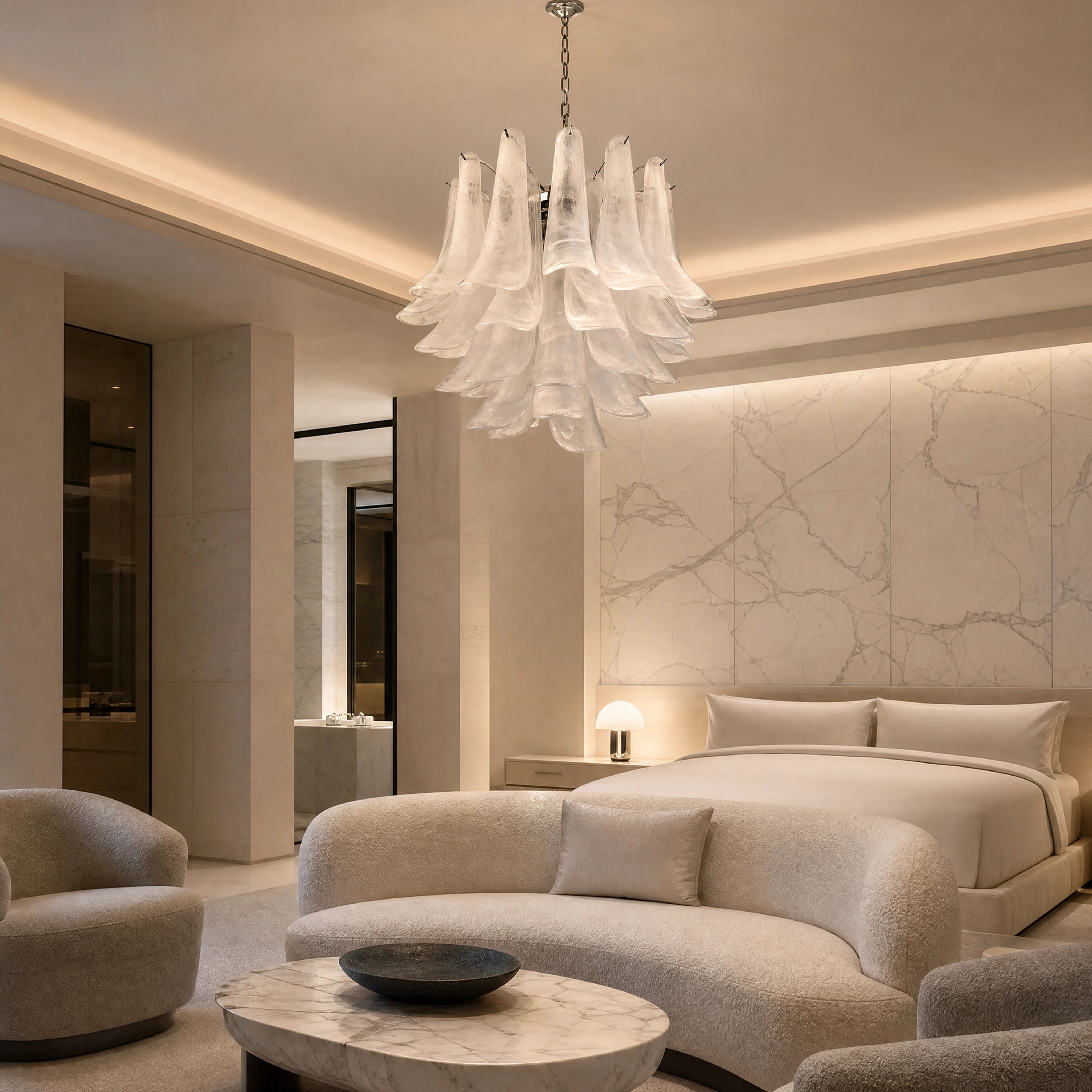 Gilda Selle Murano Glass Circular Chandelier luxury hospitality interior lifestyle image by VORELLI