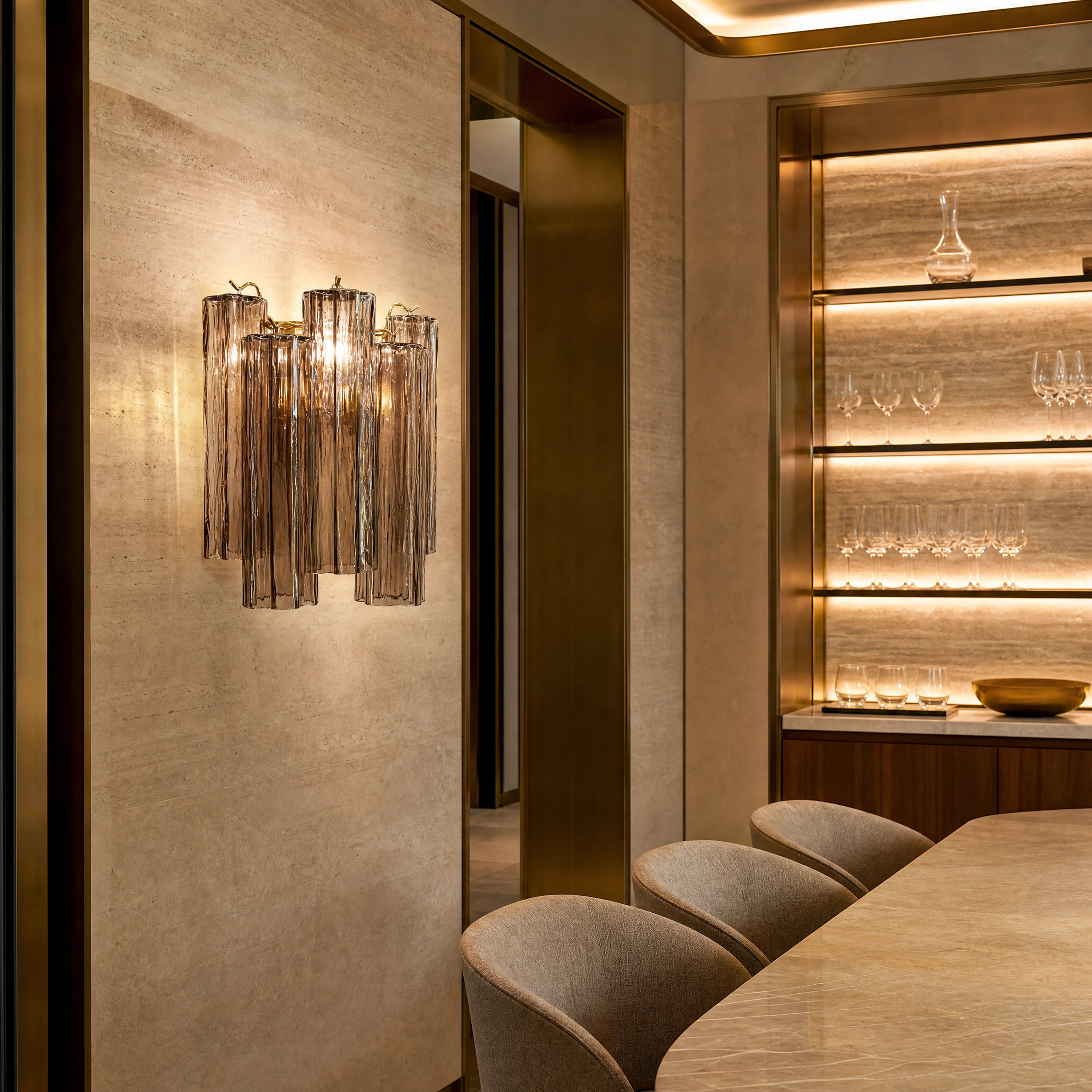 Mirella Tronchi Murano Glass Wall Light luxury hospitality interior lifestyle image by VORELLI