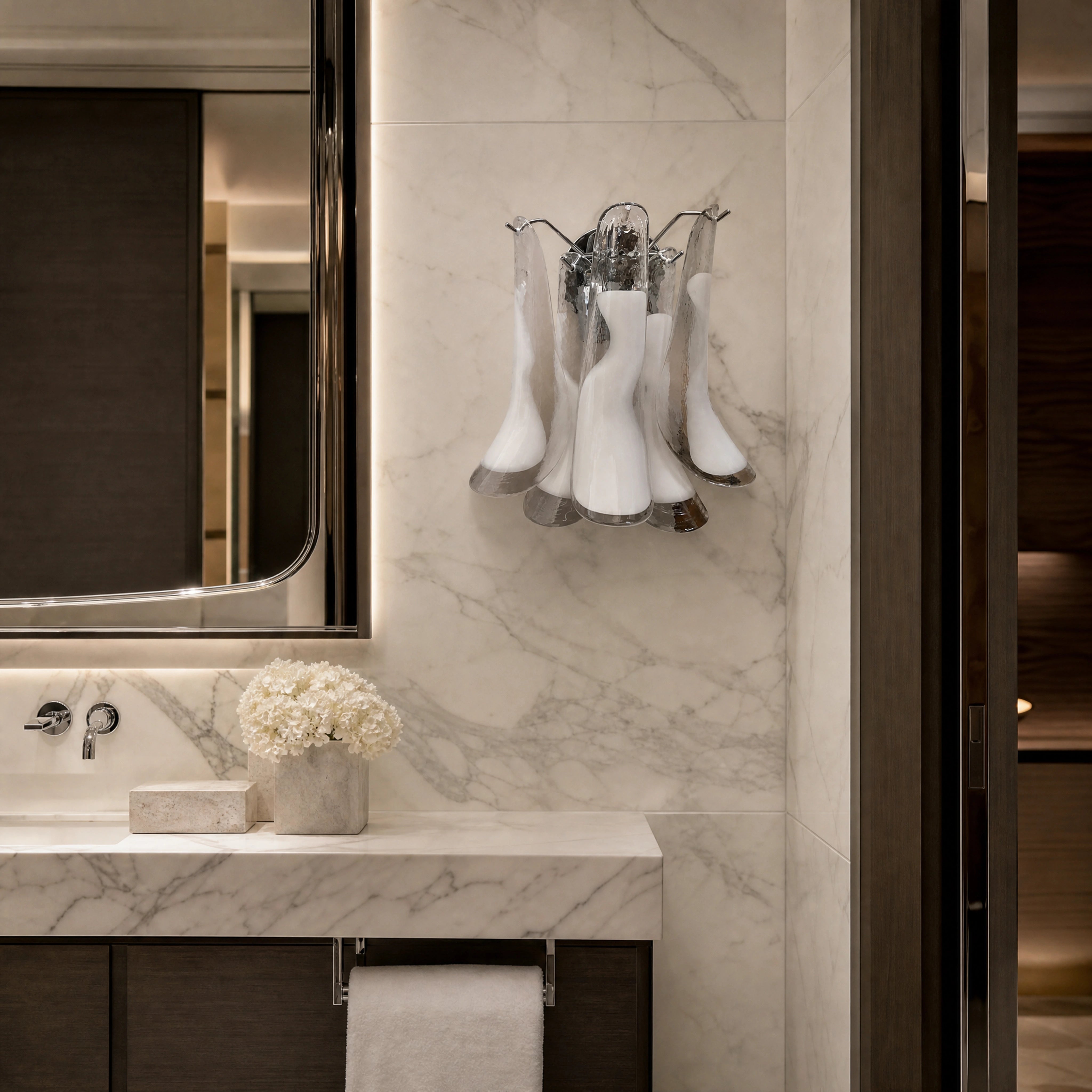 Monza Selle Murano Glass Wall Light luxury hospitality interior lifestyle image by VORELLI