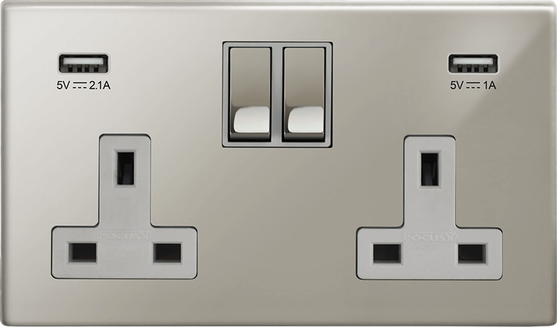 Morpheus Double Socket + USB by VORELLI, product hero image for luxury residential and hospitality specifications