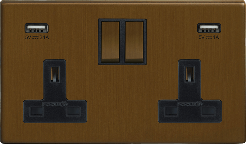 Morpheus Double Socket + USB architectural switches view 5