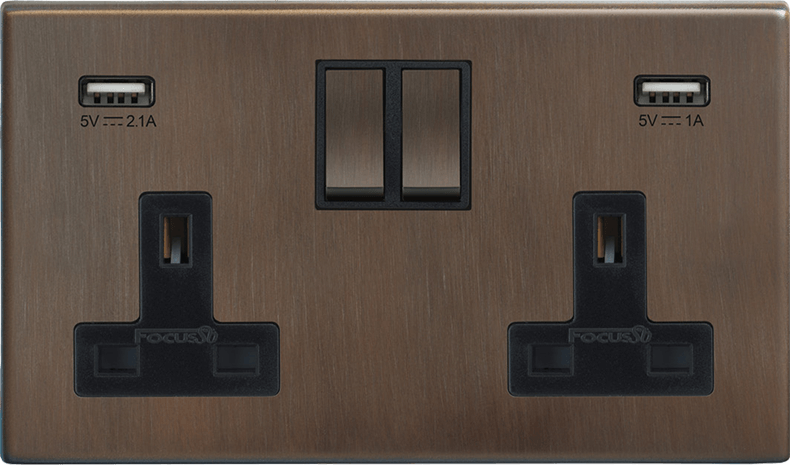 Morpheus Double Socket + USB architectural switches view 7