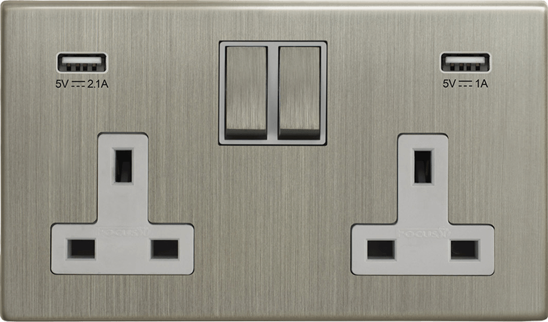 Morpheus Double Socket + USB architectural switches view 18