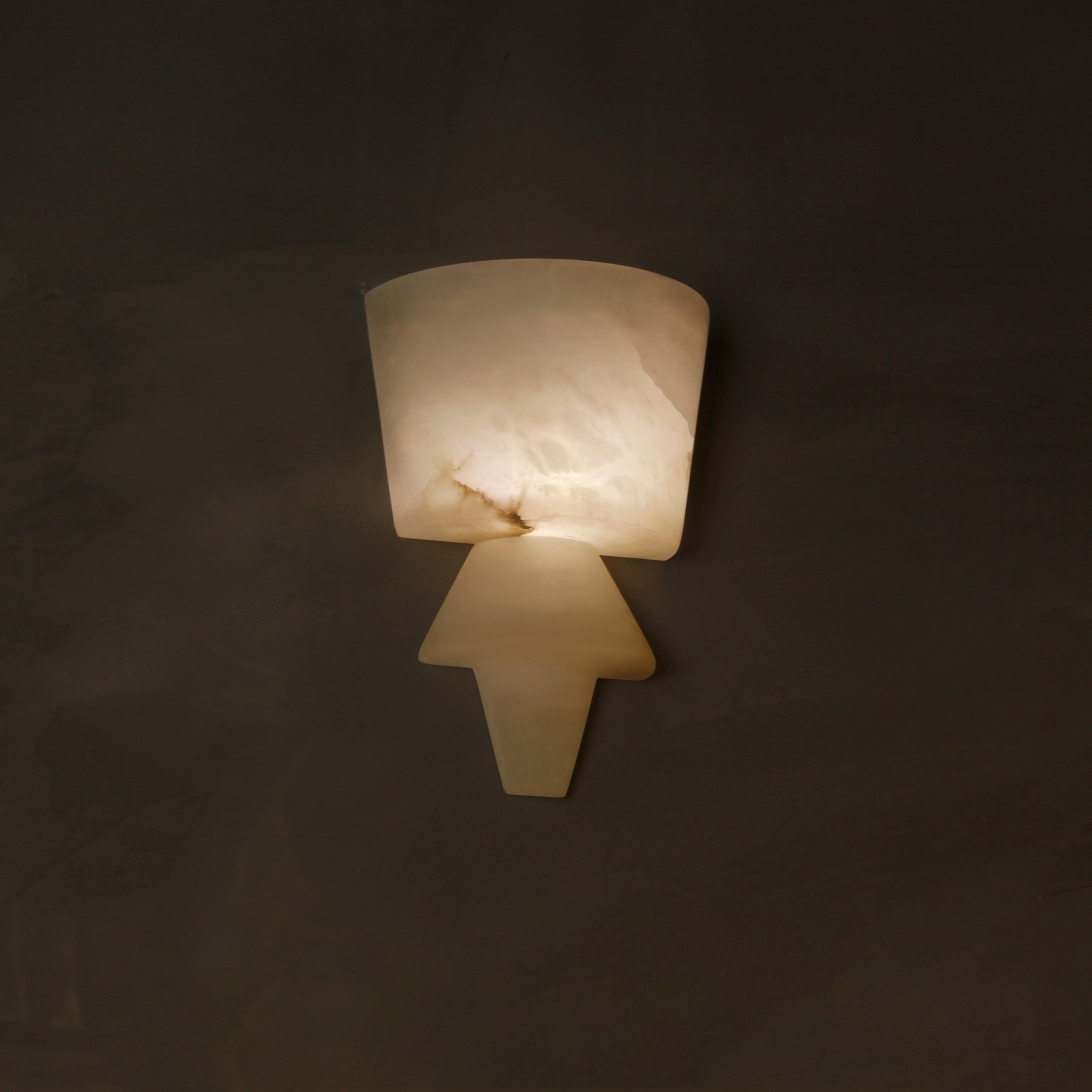 VORELLI® Napoli alabaster wall light mounted on wall creating elegant ambient lighting in contemporary space