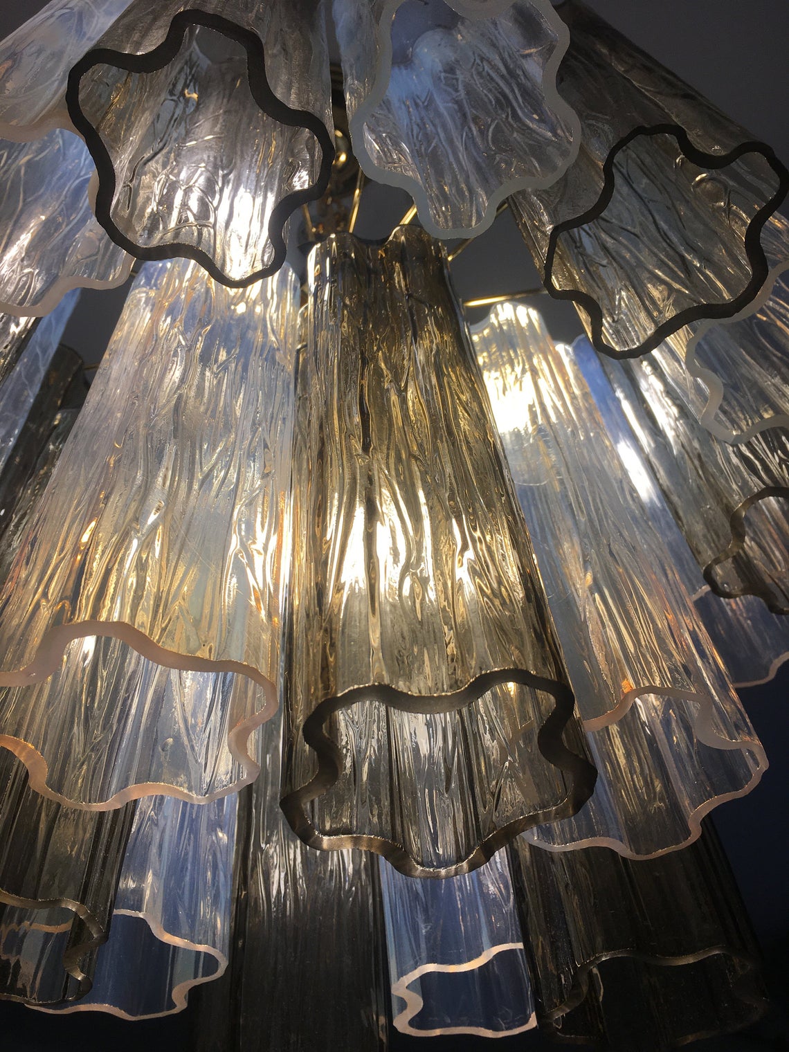 VORELLI Nicoletta Tronchi Murano Glass Circular Chandelier - Tronchi Murano Glass image 5