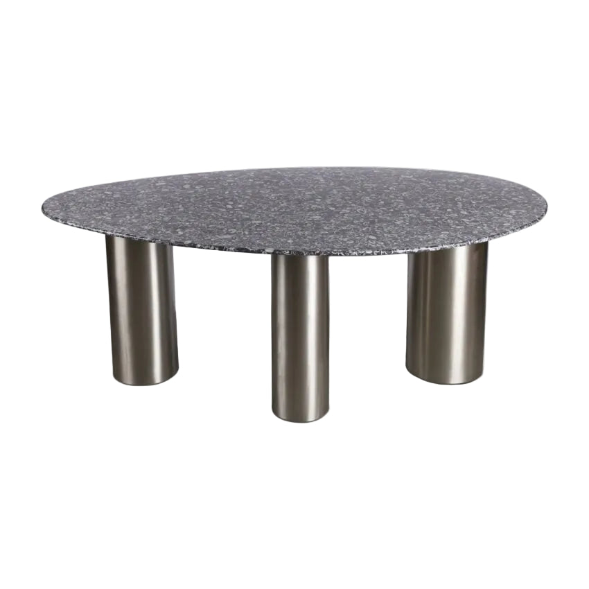 Nisha Fossil Black Marble Dining Table dining table view 3