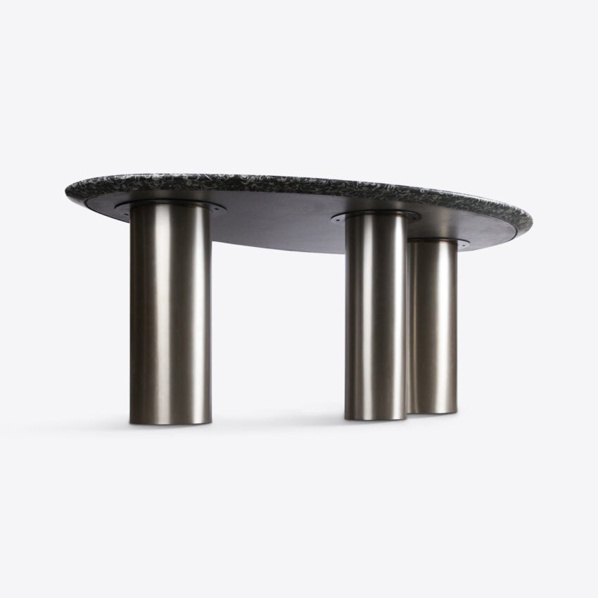 Nisha Fossil Black Marble Dining Table dining table view 7