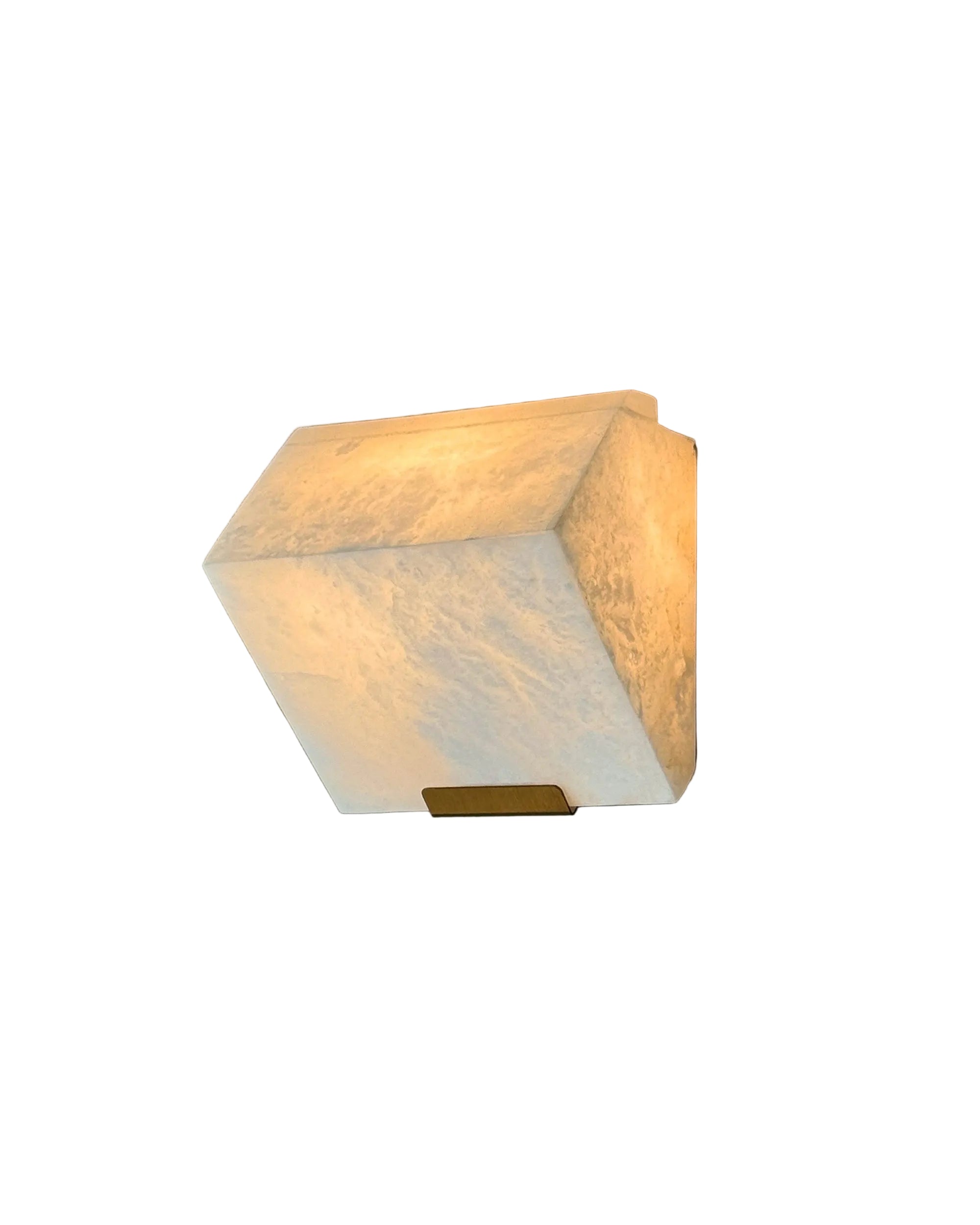 VORELLI® Novara marble wall light featuring sculpted geometric natural stone form in wall mounted design on white background