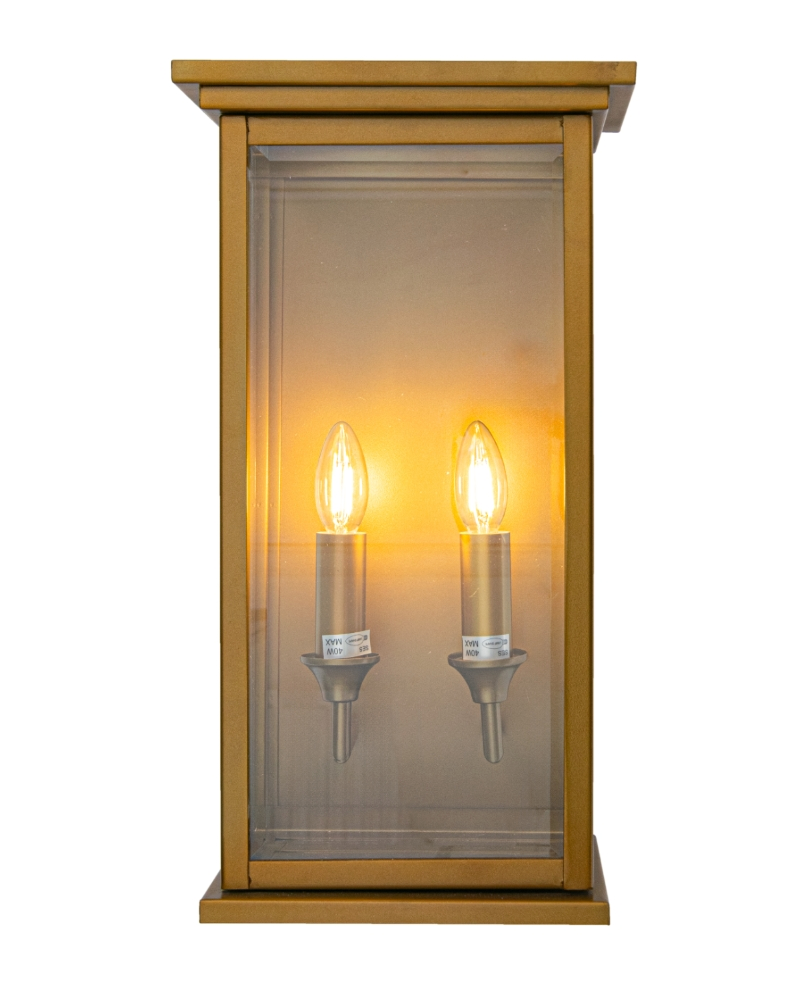 VORELLI® Novara modern glass wall sconce installed in refined interior showcasing transparent panel design