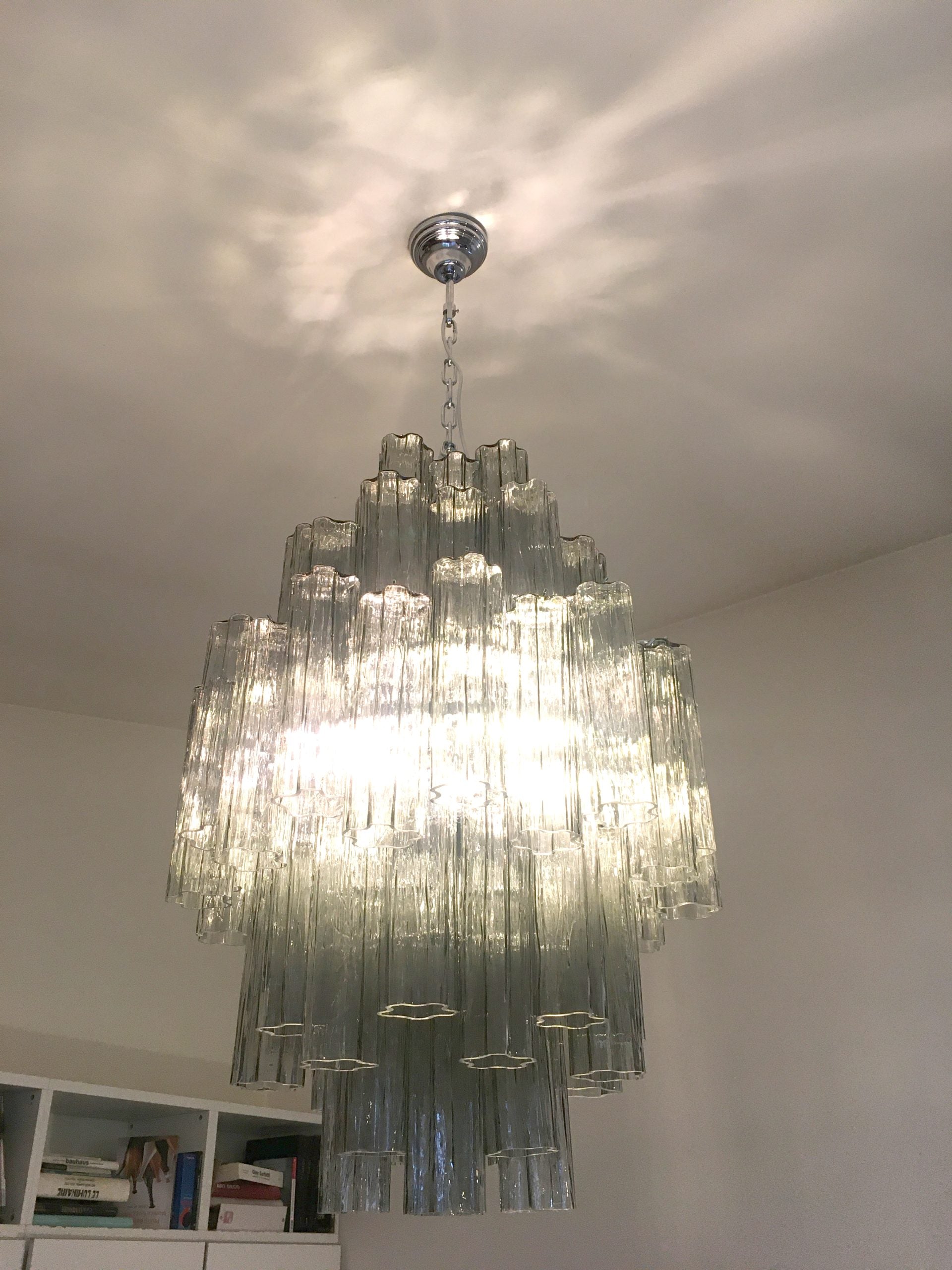 VORELLI Octavia Tronchi Murano Glass Circular Chandelier - Tronchi Murano Glass image 4