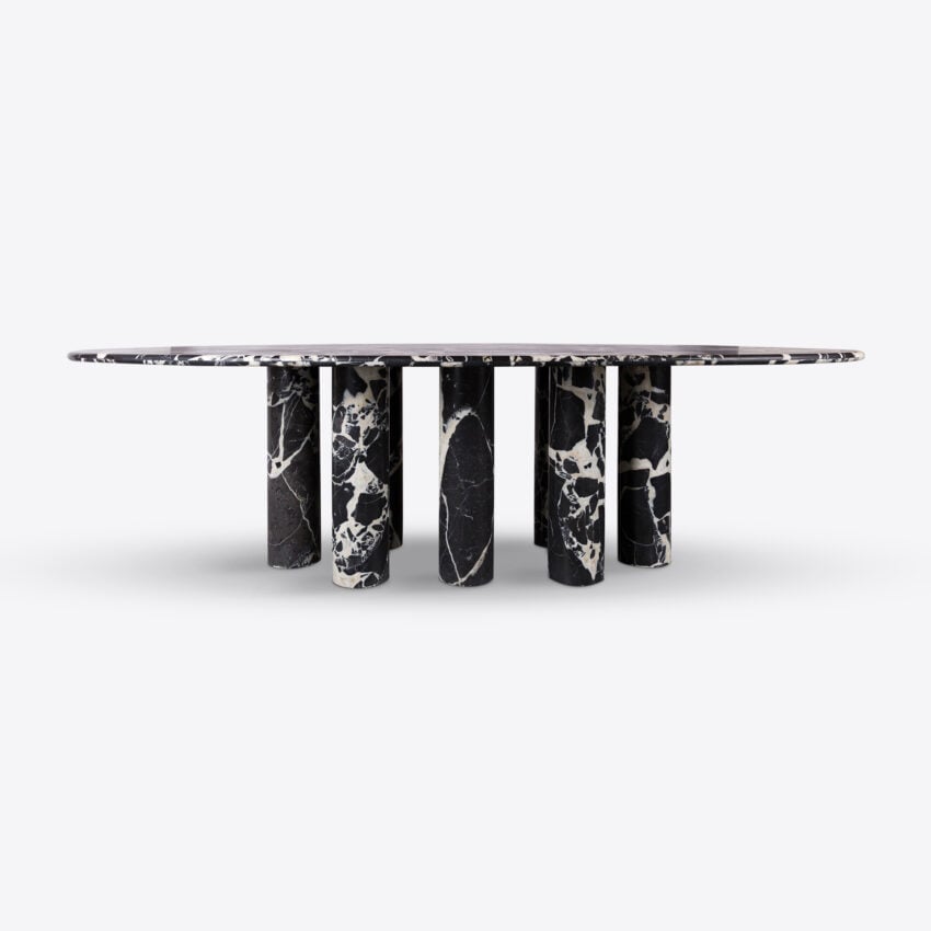 Olivaro Napoleon Black Marble Dining Table dining table view 5