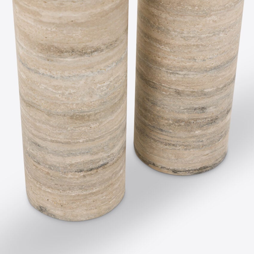 Posillano Silver Travertine Console console table view 8