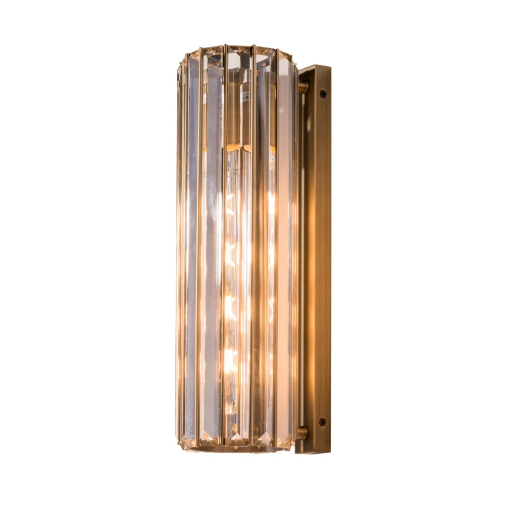VORELLI® Torvane crystal and antique brass wall light