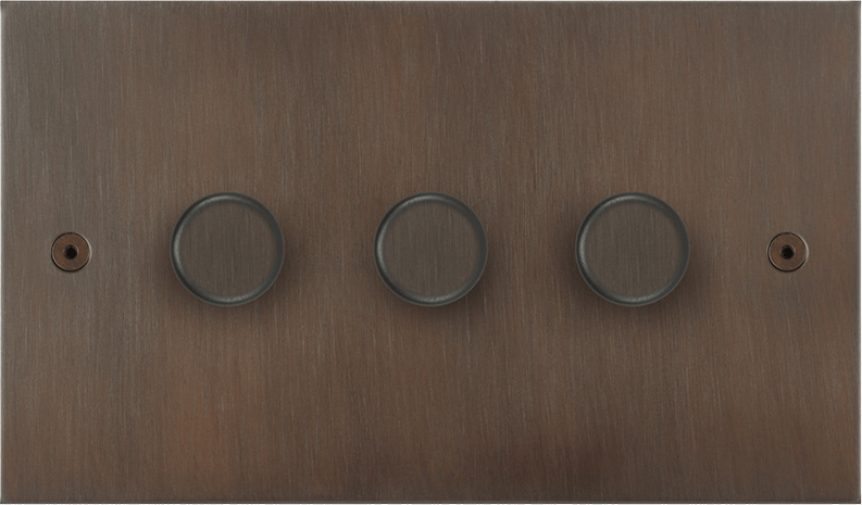 True Edge Dimmer Switch by VORELLI, luxury electrical accessory product image for luxury residential and hospitality specifications