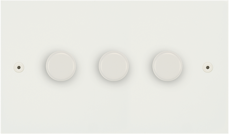 True Edge Dimmer Switch by VORELLI, luxury electrical accessory product image for luxury residential and hospitality specifications