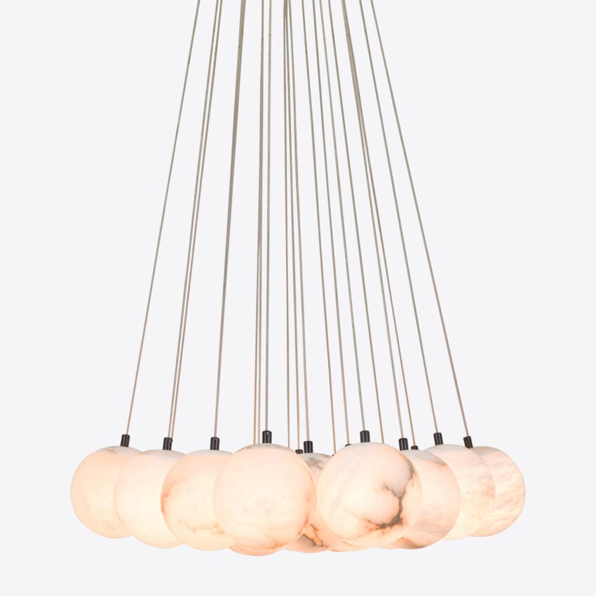 Valcino Alabaster Circular Chandelier circular chandelier view 14