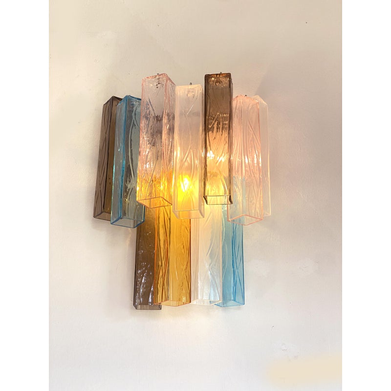 VORELLI Varese Squares Murano Glass Wall Light - Squares Murano Glass image 5