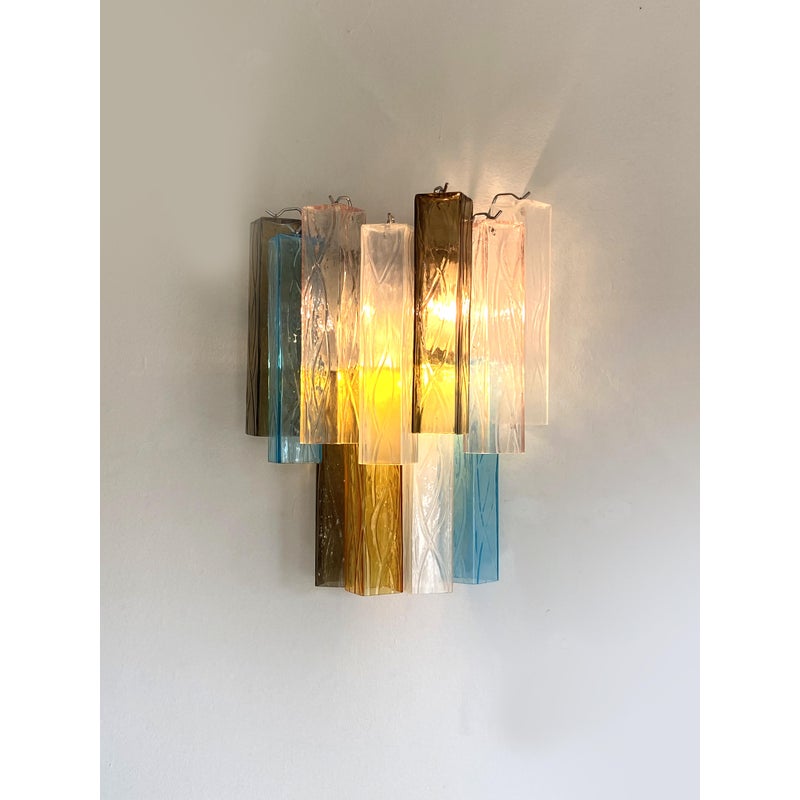 VORELLI Varese Squares Murano Glass Wall Light - Squares Murano Glass image 7