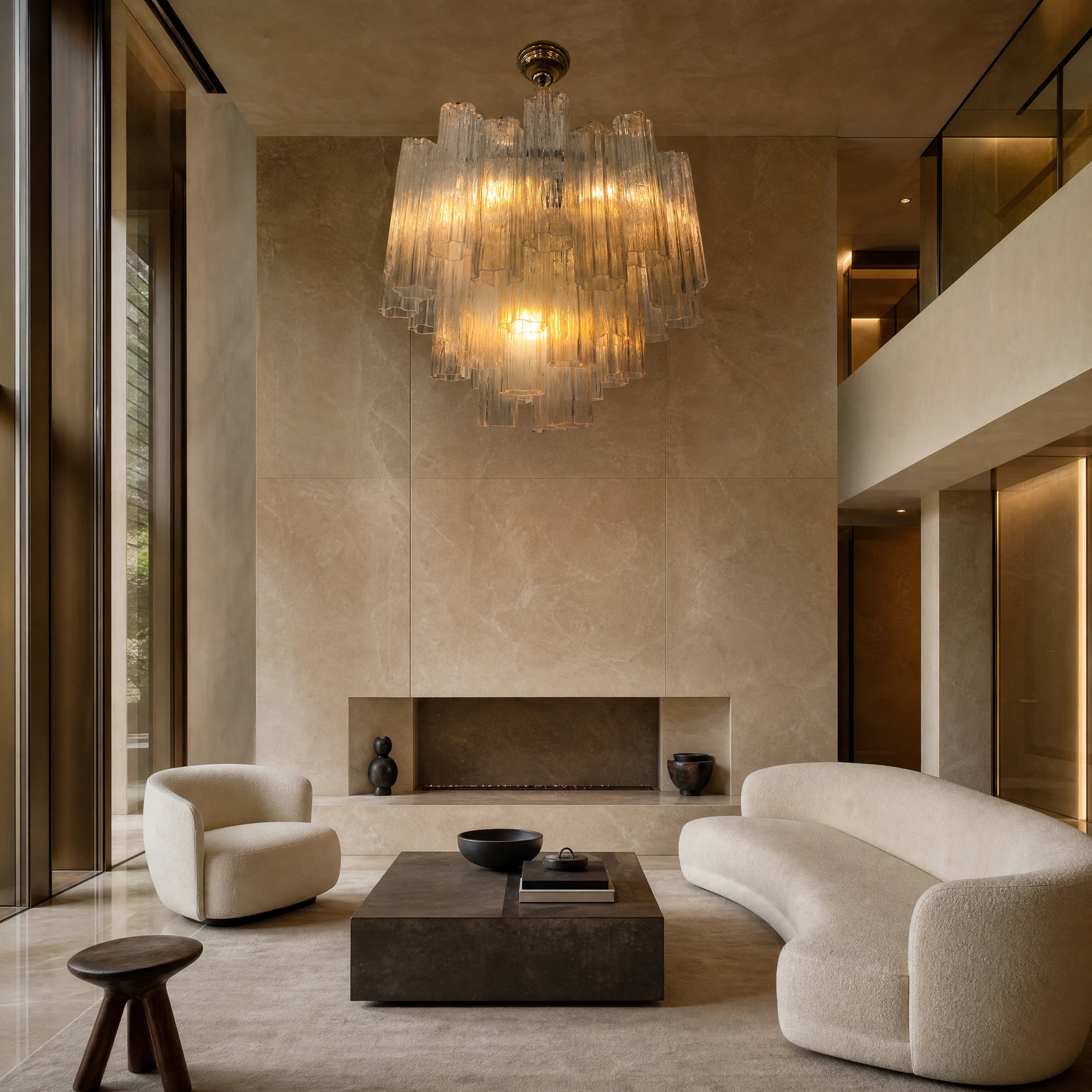 Verena Tronchi Murano Glass Circular Chandelier UHNW private residence luxury lifestyle image by VORELLI