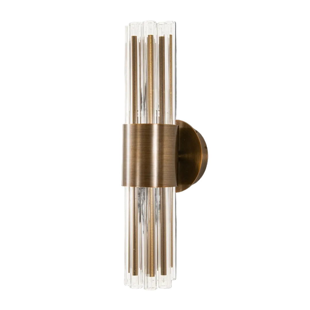 VORELLI Victoria wall light with vertical crystal tubes for modern luxury interior lighting