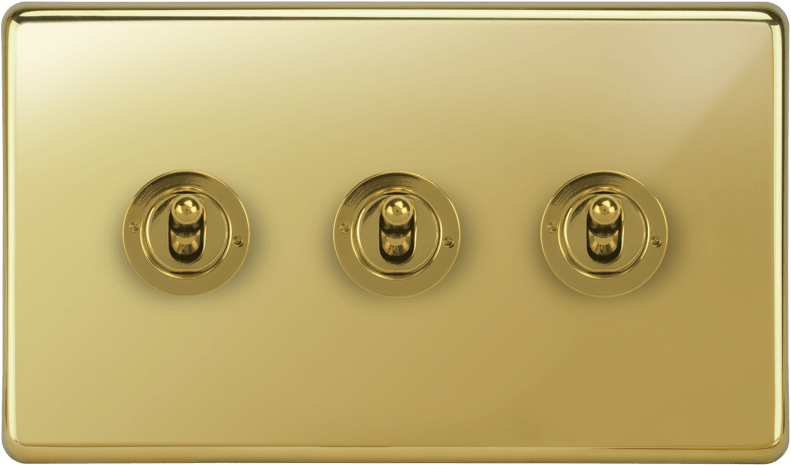 VORELLI Victorian toggle switch capturing the play of light on the metal finish.