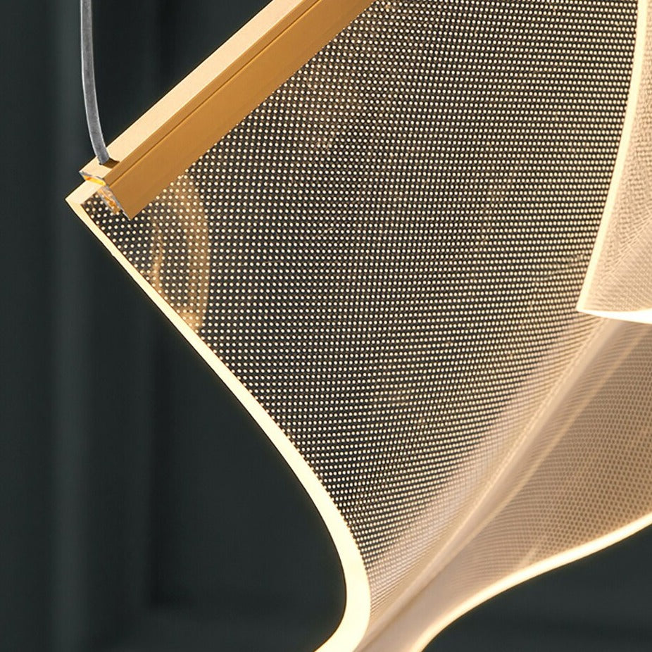 Fluente acrylic pendant chandelier showing LED light diffusion