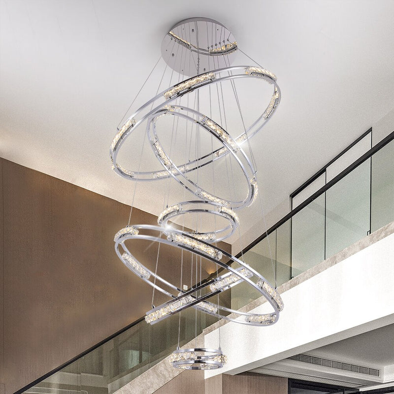 Vermacelli Ring Staircase Chandelier