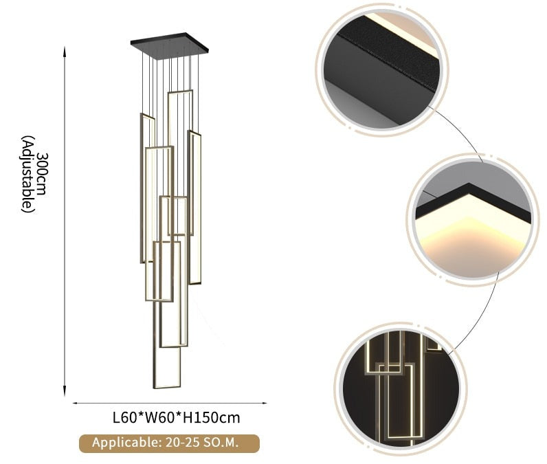 Mayfair Pendant Staircase Chandelier