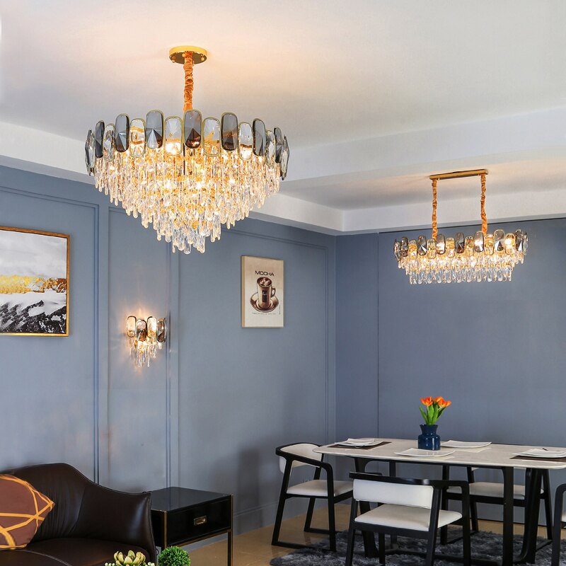 Edmond Circular Chandelier by Vorelli Exquisite Crystal Elegance