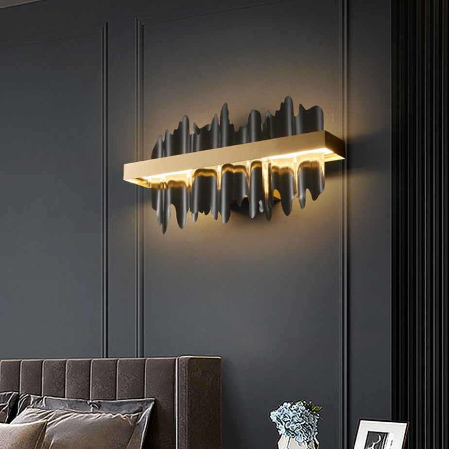 Douala Wall Light styled in a contemporary setting with warm ambient glow