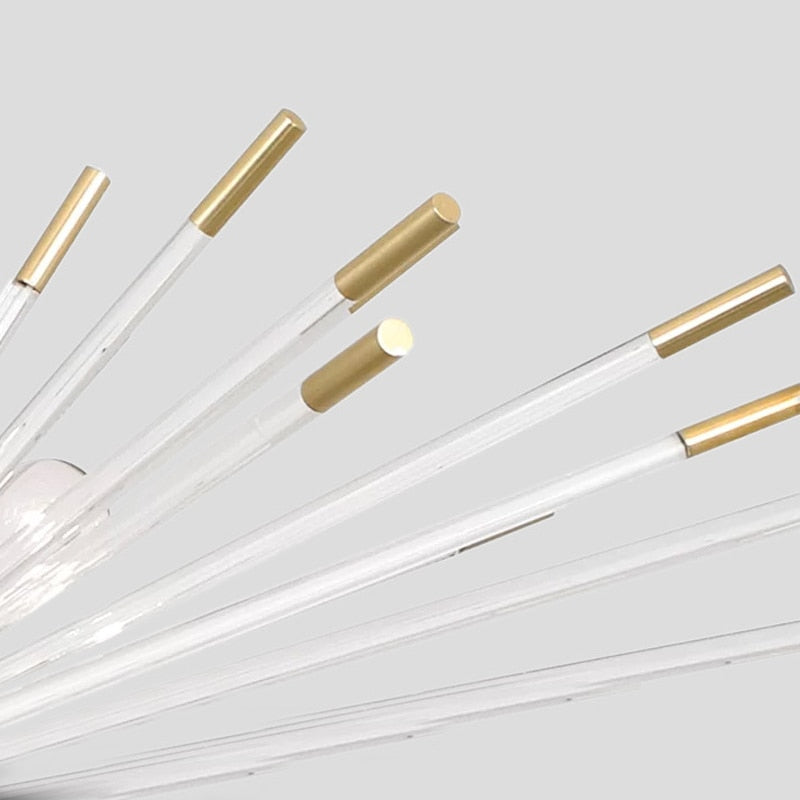 Close-up of Livadia Pendant II showing radiating metal spikes and refined contemporary craftsmanship