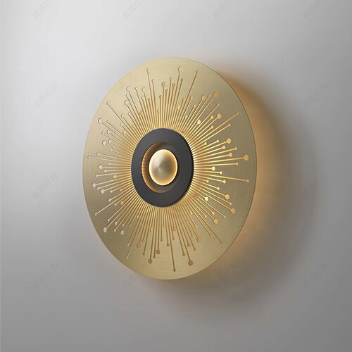 Piatto Series fluted disc wall light highlighting radial sculptural detailing