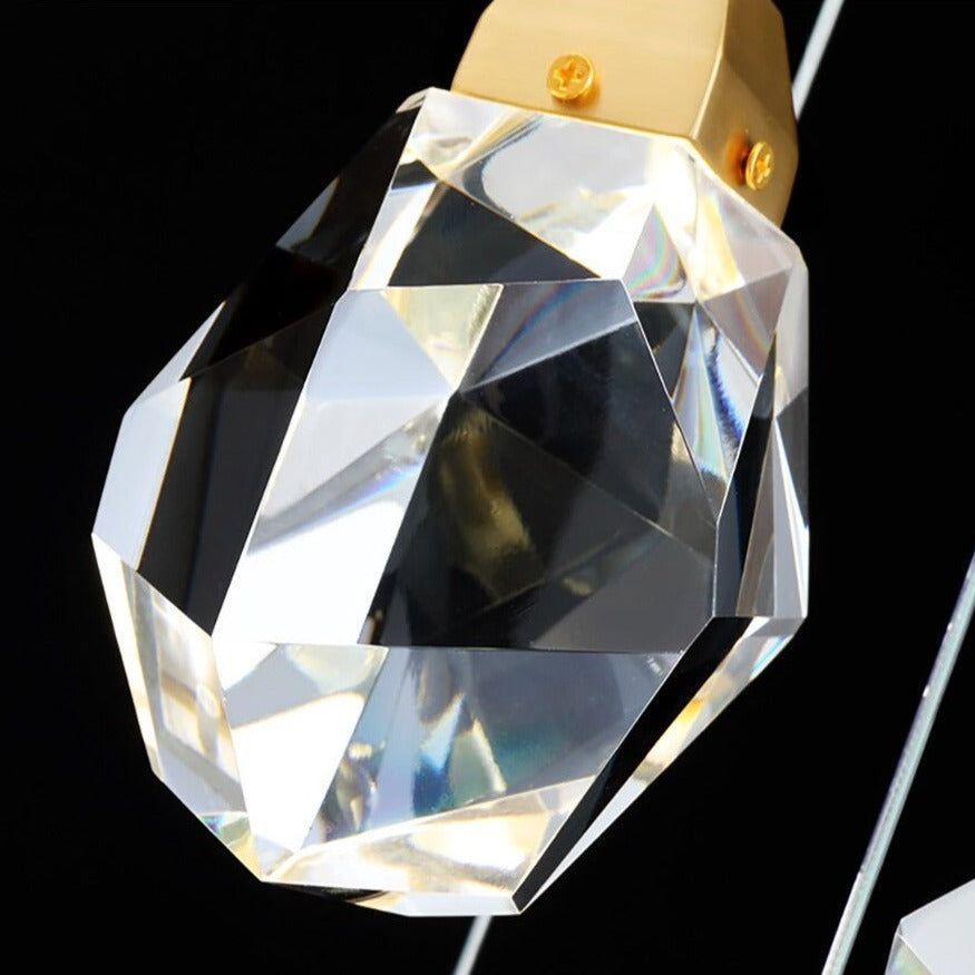 Runtz crystal pendant staircase lighting with elegant vertical drop