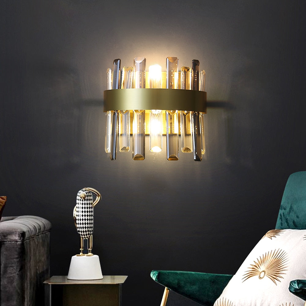 Luxury wall light enhancing contemporary interior setting